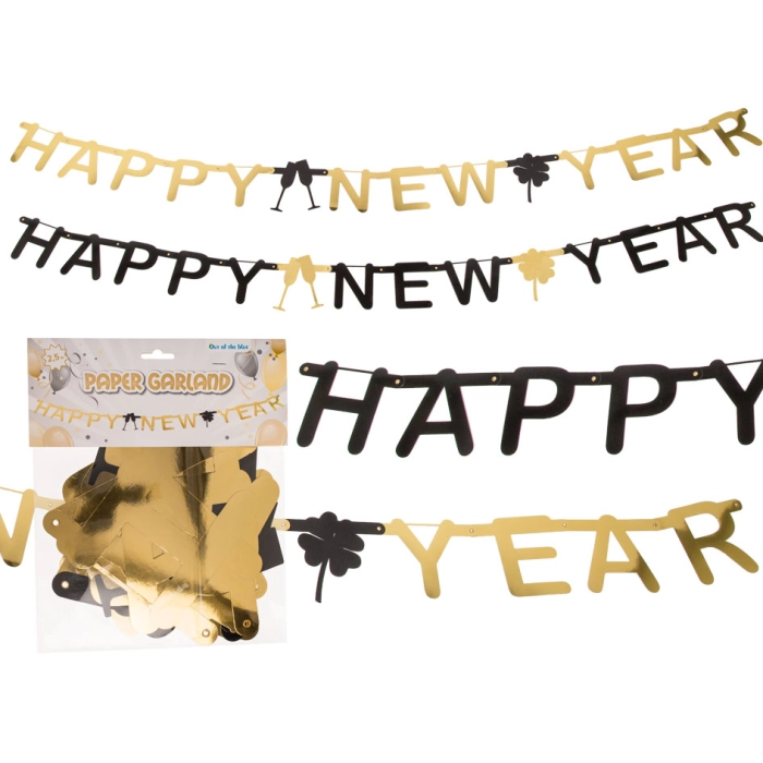 Girlanda papierowa Happy New Year